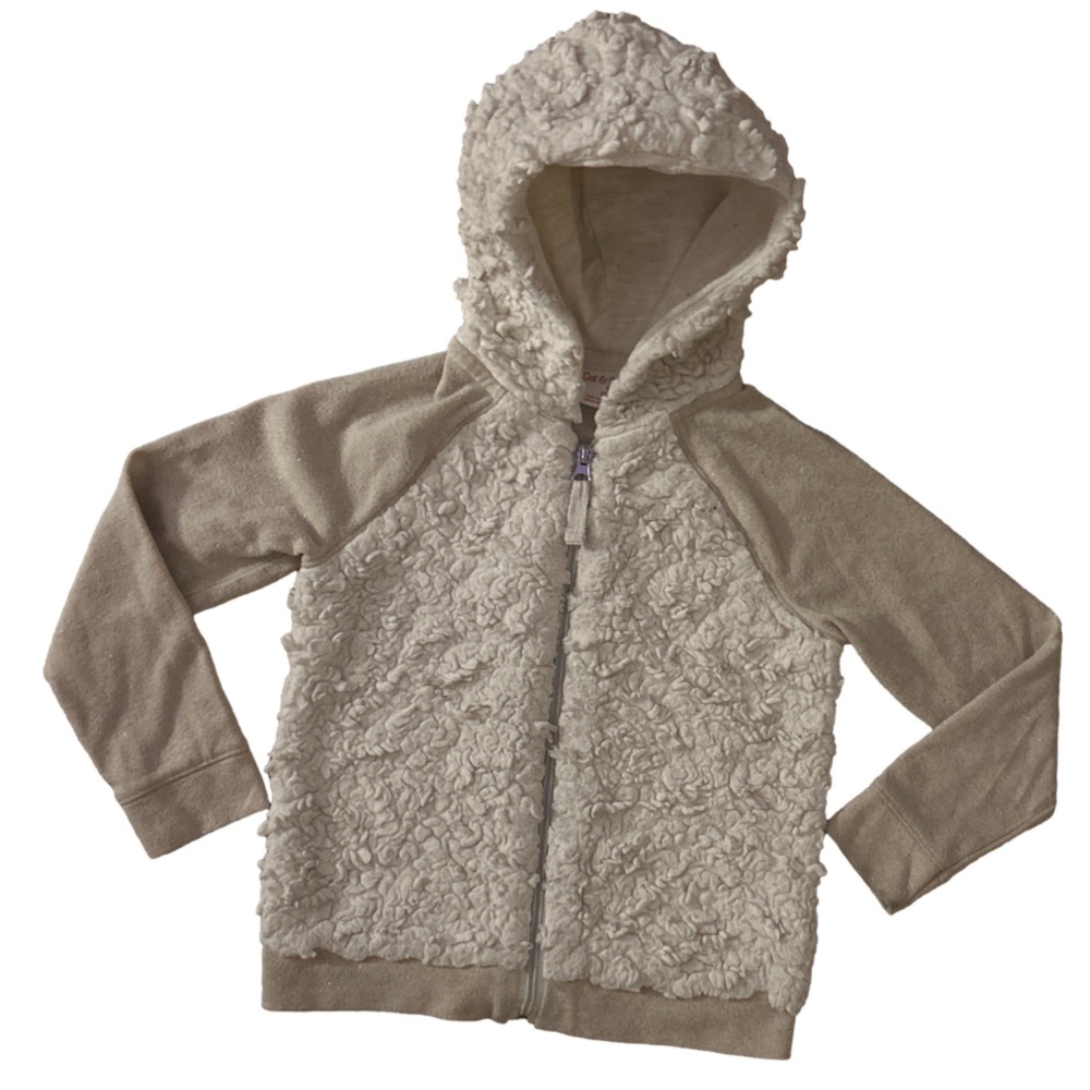 Cat & Jack Cozy Cream Hooded Jacket 5T